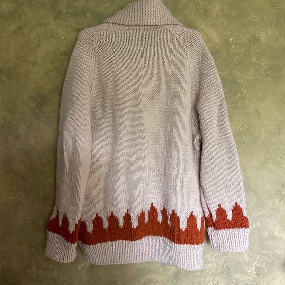 Vintage Oversized Hand Knit Full Zip Sweater Coat - Picture 2 of 6